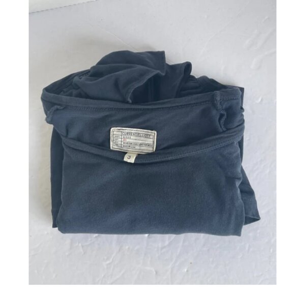 Current/Elliott Blue Double Ruffle Cotton Scoop Neck Tee Shirt Womens Large - Picture 7 of 7